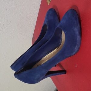 Jessica Simpson Cobalt Blue suede heels 7 1/2
